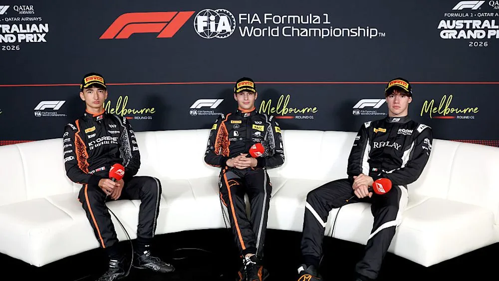 Enzo Deligny at the Melbourne Round 01 press conference 2026
